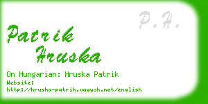 patrik hruska business card